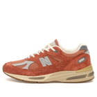 New Balance 991v2 Sneaker in Potters Clay/Raw Sienna/Harbor Mist
