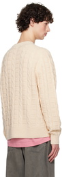 Acne Studios Off-White Cable Sweater