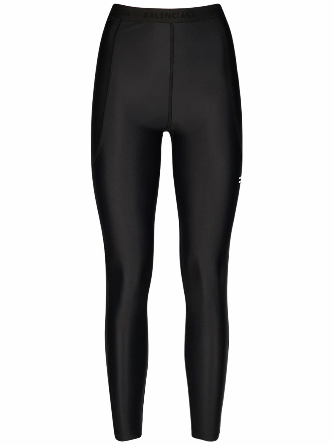 Black 3B Sports Icon stretch-jersey leggings, Balenciaga