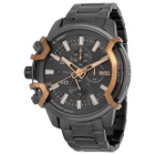 Diesel Griffed Chronograph Quartz Grey Dial Mens Watch DZ4668