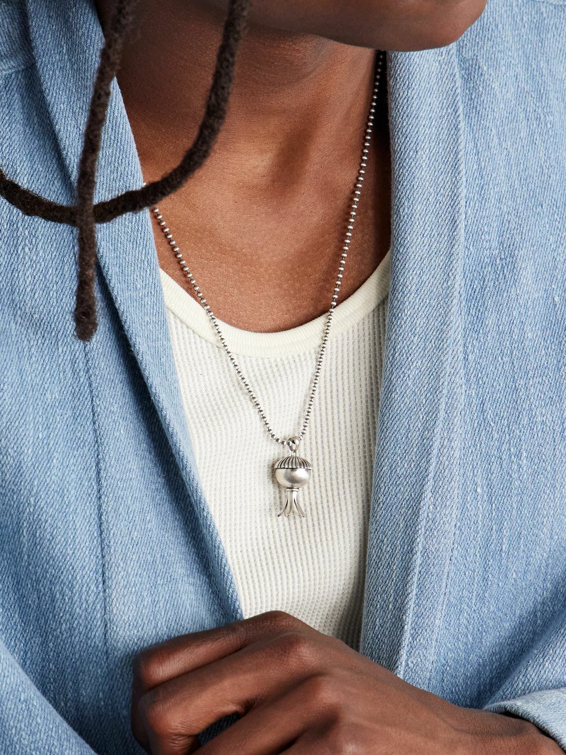 Peyote Bird - Squash Blossom Sterling Silver Necklace