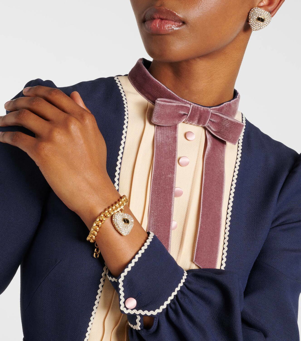 Valentino Coeur Royal VLogo charm bracelet