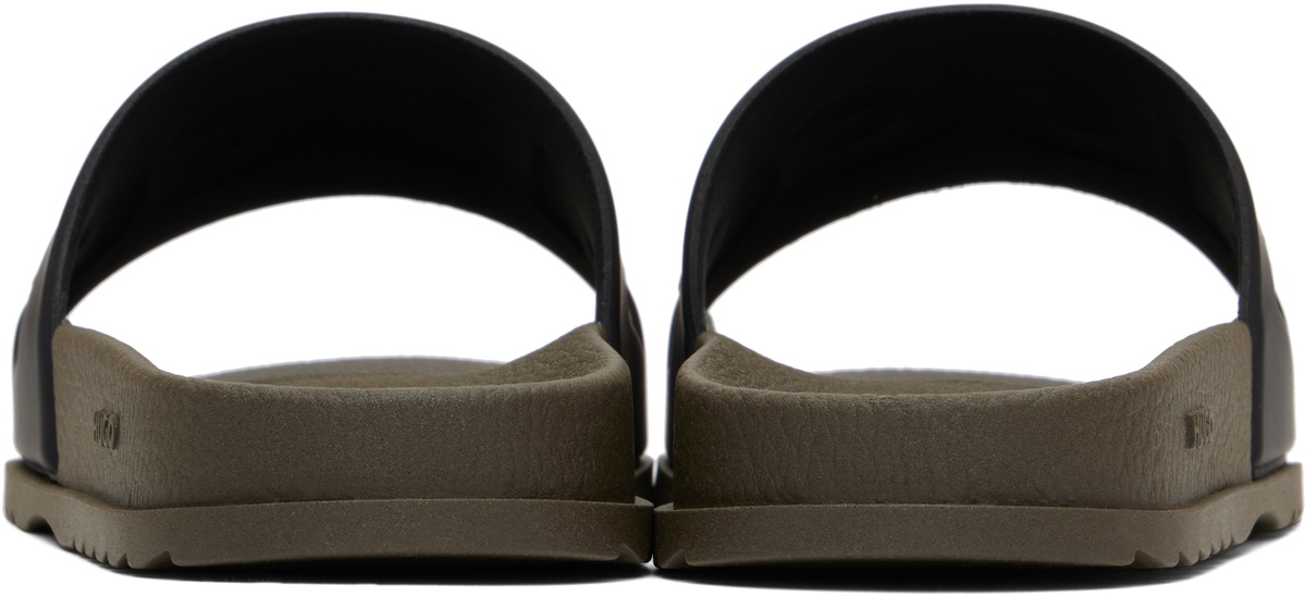 Hugo Black & Khaki Logo Strap Pool Slides
