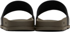 Hugo Black & Khaki Logo Strap Pool Slides