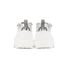 Burberry White and Silver Arthur Story Sneakers