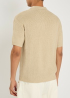 Raith Sorelle Ribbed Knit Polo Shirt Sand