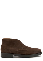 Tods Gommino Suede Boots Brown