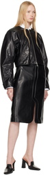Helmut Lang Black Articulated Leather Jacket