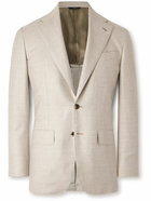 Thom Sweeney - Unstructured Slim-Fit Checked Cashmere Blazer - Neutrals