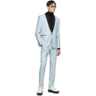 Paul Smith Blue Wool Shawl Tuxedo Suit