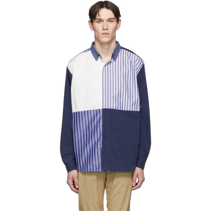 Nanamica Blue Crazy Wind Shirt Nanamica