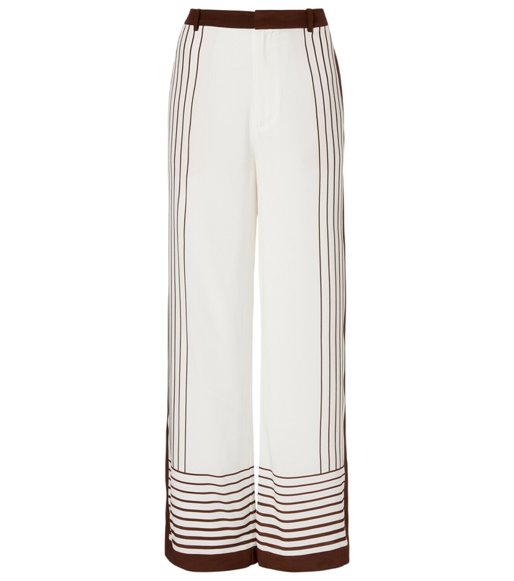Photo: SIR Destino striped silk wide-leg pants