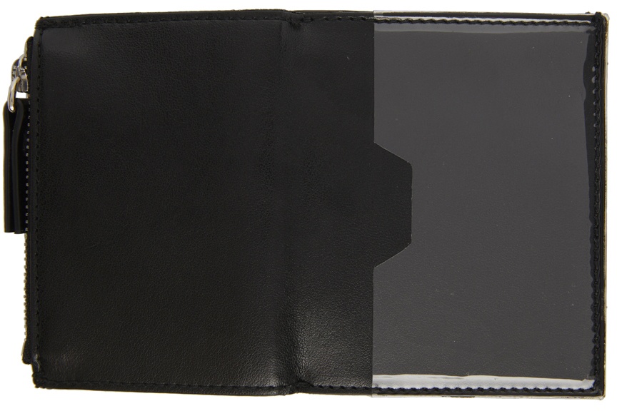 MM6 Maison Margiela Black Canvas Flip Flap Wallet MM6 Maison Margiela