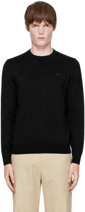 Photo: A.P.C. Black Matt Logo Sweater