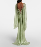 Maria Lucia Hohan Cassandra caped silk muslin gown