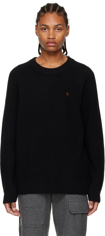 Photo: Helmut Lang Black Embroidered Sweater