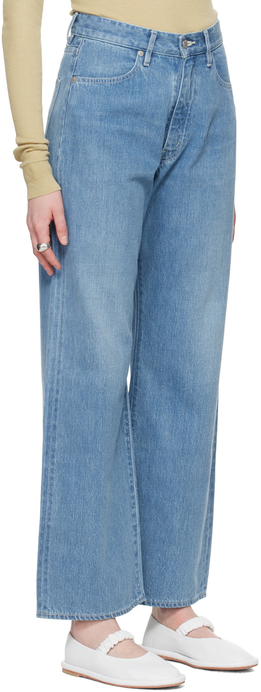 AURALEE Blue Faded Jeans