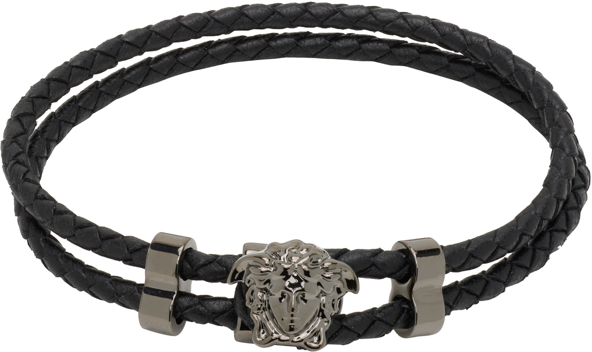 Versace 'La Medusa' Leather Bracelet