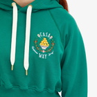 Casablanca Women's Casa Way Embroidered Crop Hoodie in Green