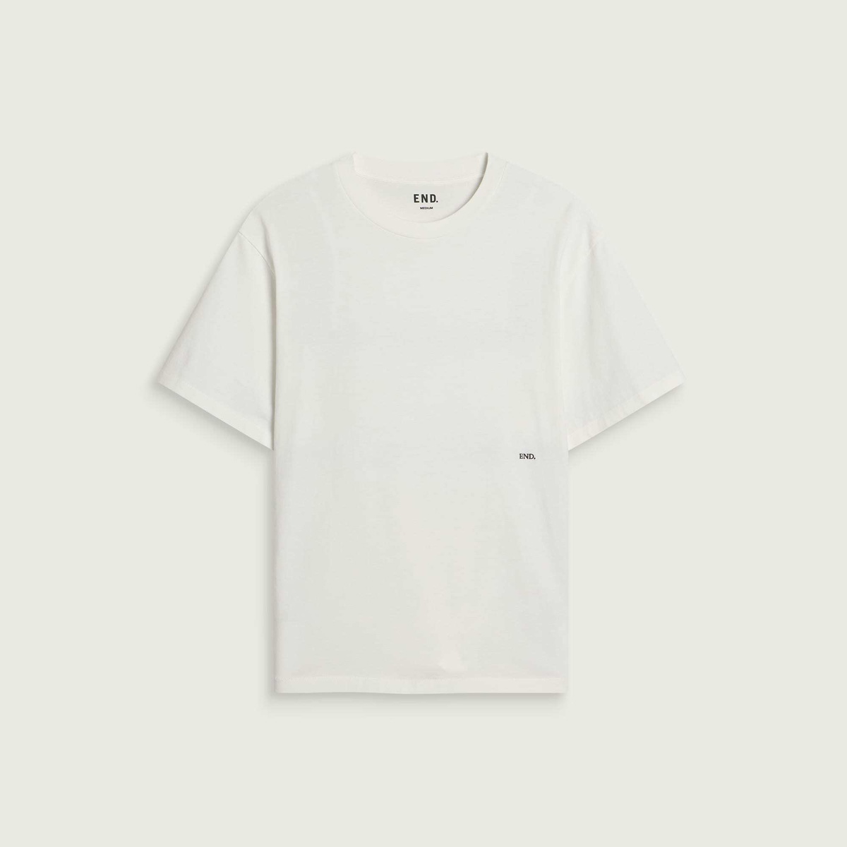 END. Signature T-shirt in Off White