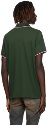 Moncler Green Patch Polo