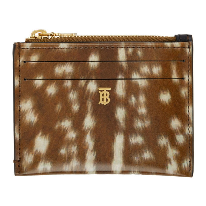 Photo: Burberry Brown Deer Print Simone Card Holder