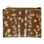 Burberry Brown Deer Print Simone Card Holder