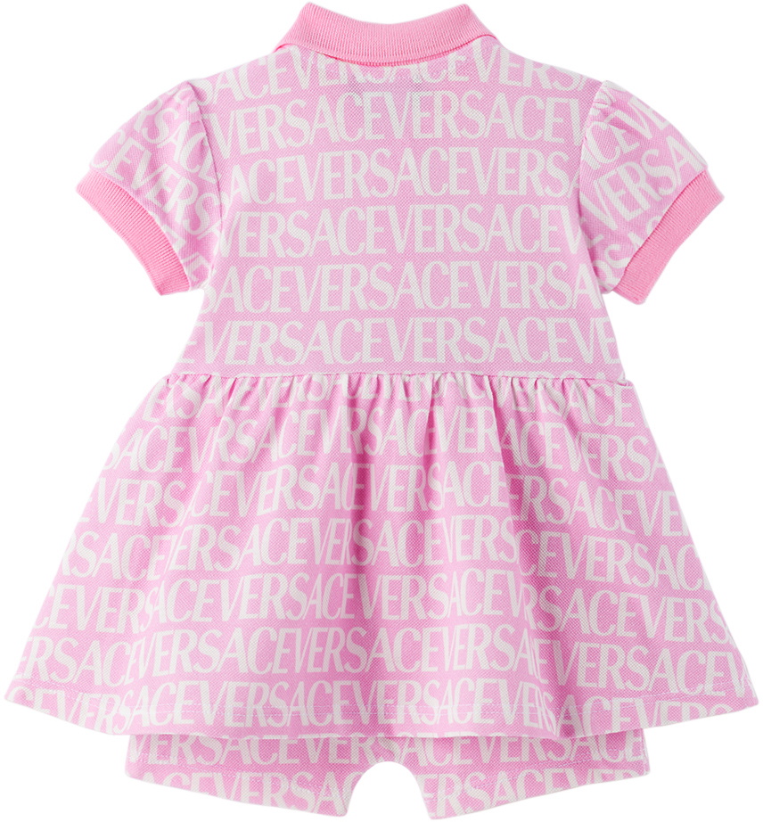 Versace Baby Pink Spread Collar Dress Versace