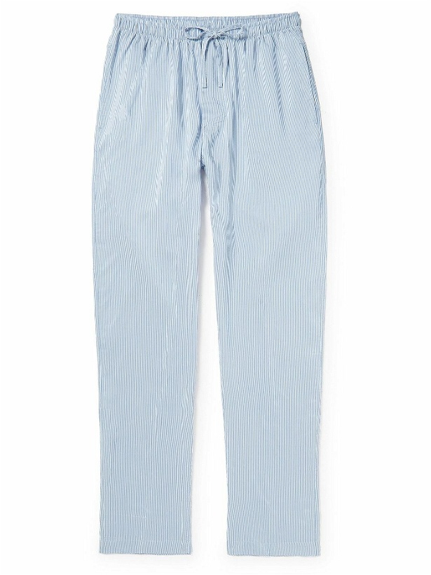 Photo: Zimmerli - Pinstriped Satin Pyjama Trousers - Blue