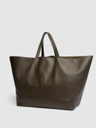 AMI PARIS Midi Maxi Smooth Leather Tote Bag