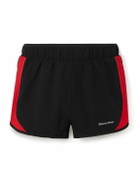DISTRICT VISION - Straight-Leg Panelled Stretch-Jersey Shorts - Black