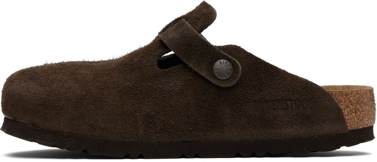 Birkenstock Brown Regular Boston Soft Footbed Slip-on Loafers