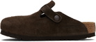 Birkenstock Brown Regular Boston Soft Footbed Slip-on Loafers