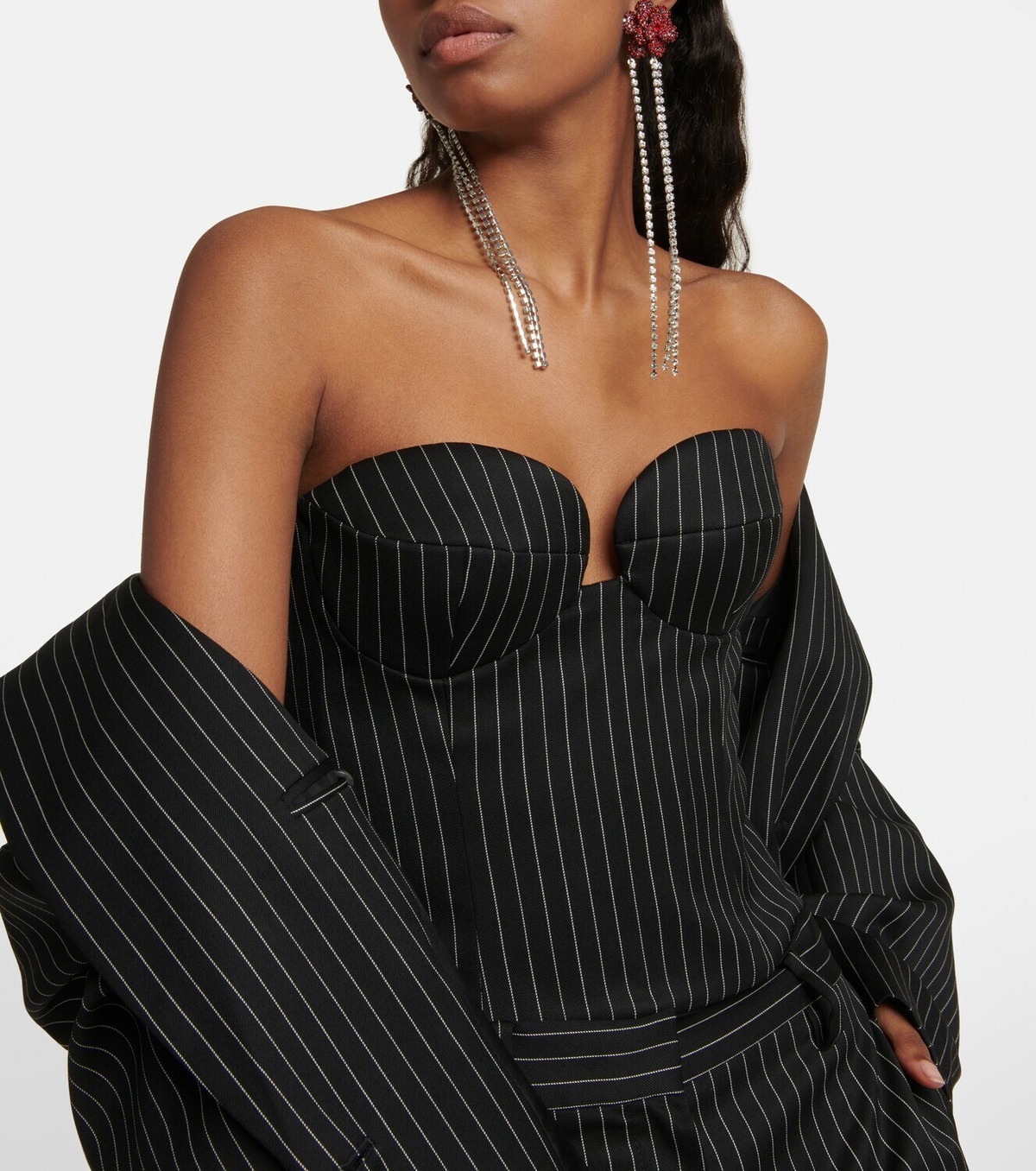 Magda Butrym - Pinstripe wool bustier