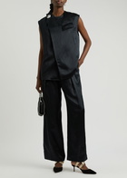 Day Birger ET Mikkelsen Marlin Satin Wrap top Black