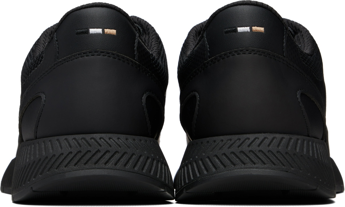 BOSS Black Ribbed Sole Mesh Sneakers