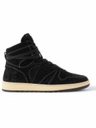 Rhude - Rhecess Logo-Appliquéd Suede High-Top Sneakers - Black