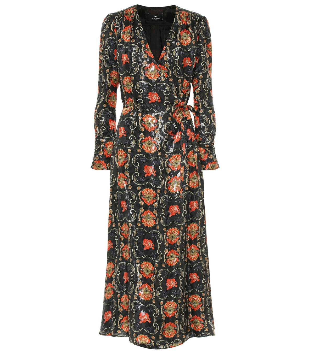 Etro - Printed silk-blend crêpe midi dress Etro