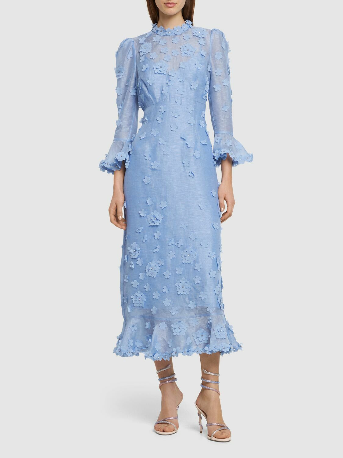 ZIMMERMANN - Matchmaker Lift Off Silk & Linen Dress Zimmermann