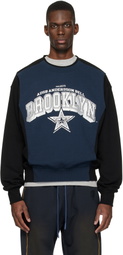 Andersson Bell Black & Navy Arch Logo Layered Sweatshirt