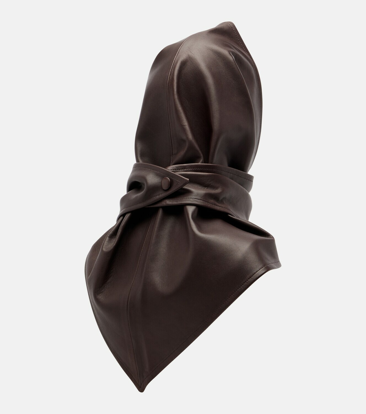 Nour Hammour Draped leather hood