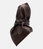 Nour Hammour Draped leather hood