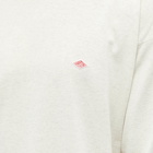 Danton Men's Logo Crew Sweater in Heather Ivory