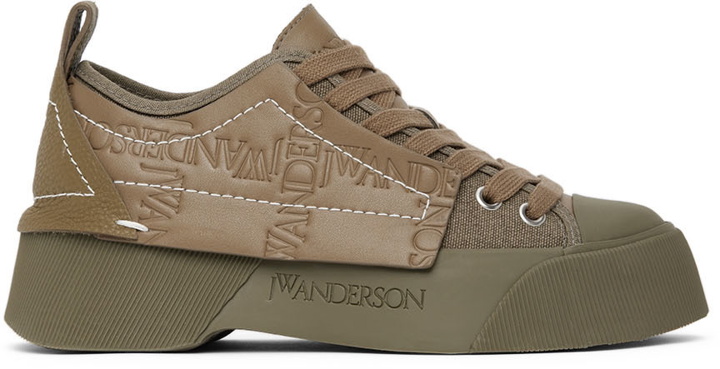 Photo: JW Anderson Khaki Chunky Low-Top Sneakers
