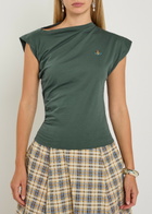 Vivienne Westwood Hebo Asymmetric Cotton T-shirt Green