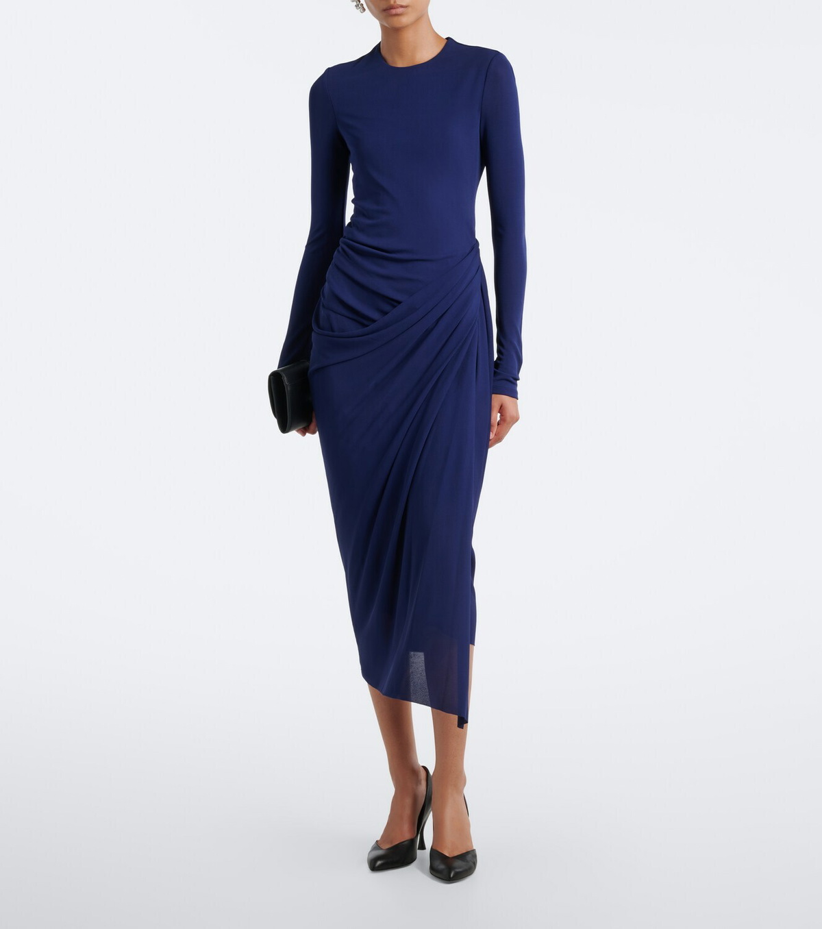 Erdem Draped jersey midi dress
