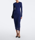 Erdem Draped jersey midi dress