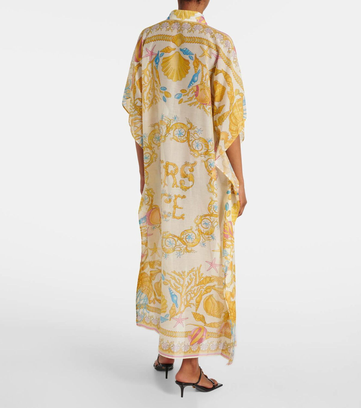 versace beach dress Versace Underwater Barocco cotton and silk beach dress Versace