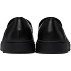 Hugo Black Logo Stamp Loafers