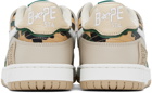 BAPE Beige & Green SK8 Sta #4 Sneakers